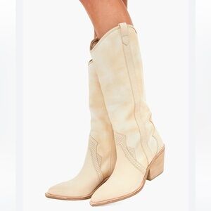 Dolcevita Navene Western Boot- Color Nubuck, Size 8.5